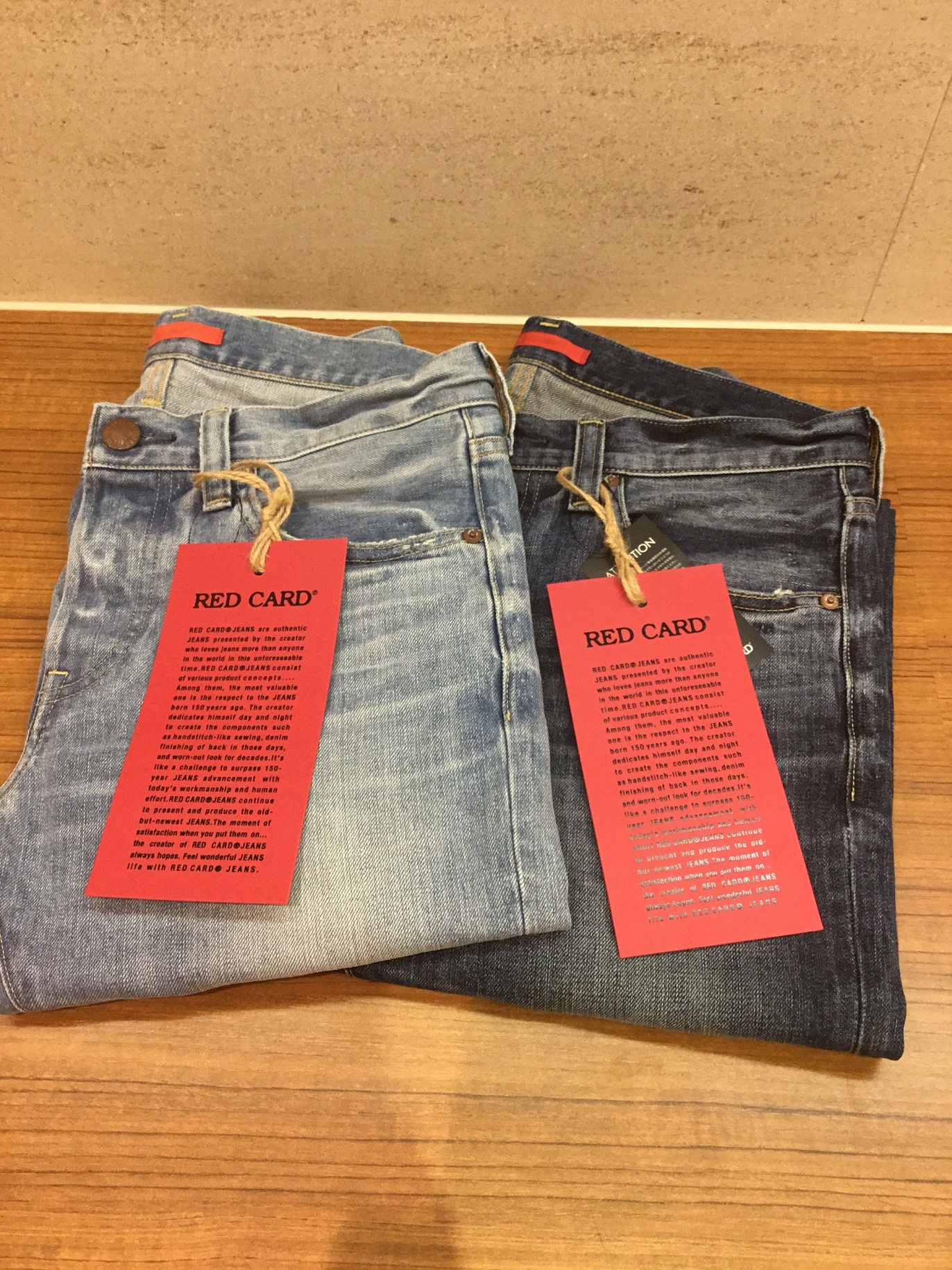 b1078【RED CARD×SHIPS】別注 RYTHEM ビンテージ加工