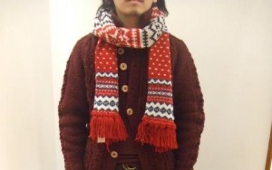 マフラー巻き巻き