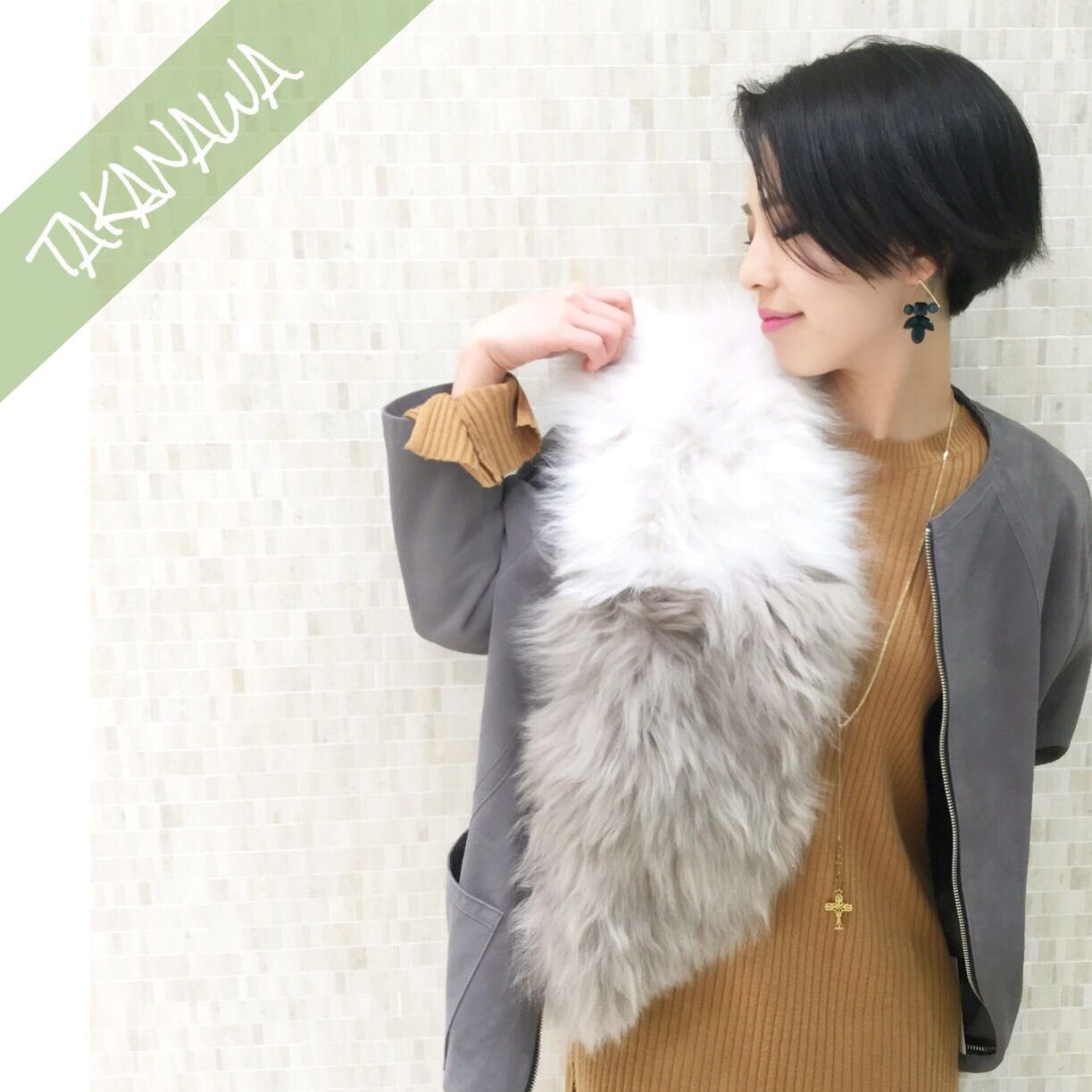 ふわもこ♪ムートンショールで暖かコーデ...