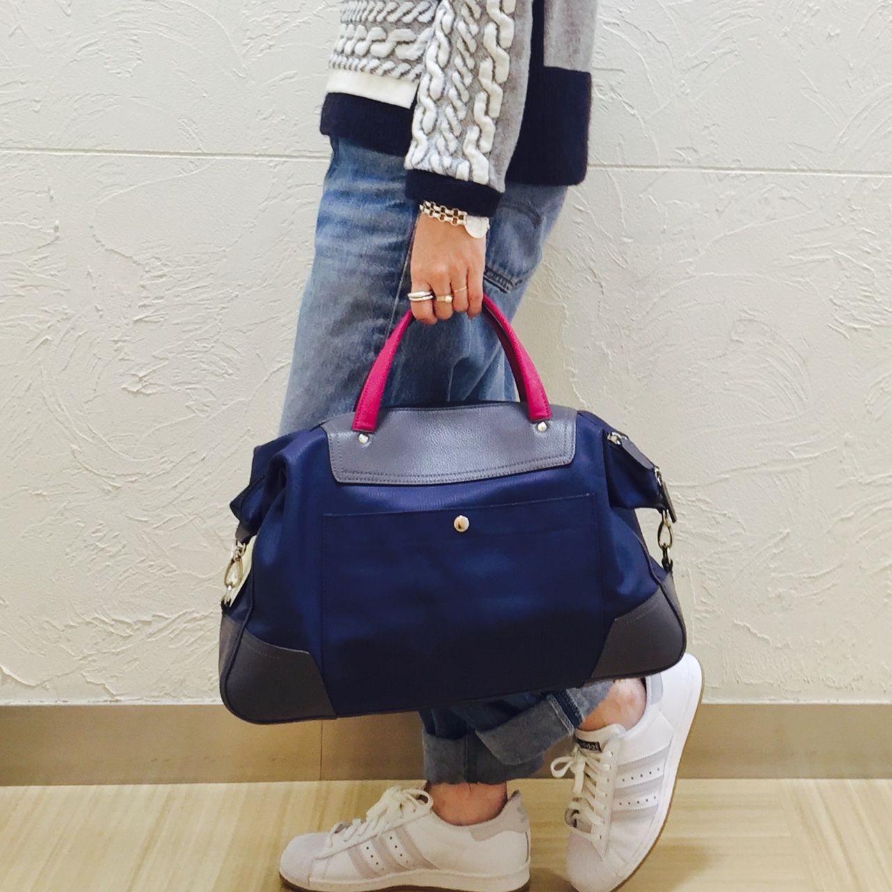 旅行にぴったりな配色が可愛いボストン...