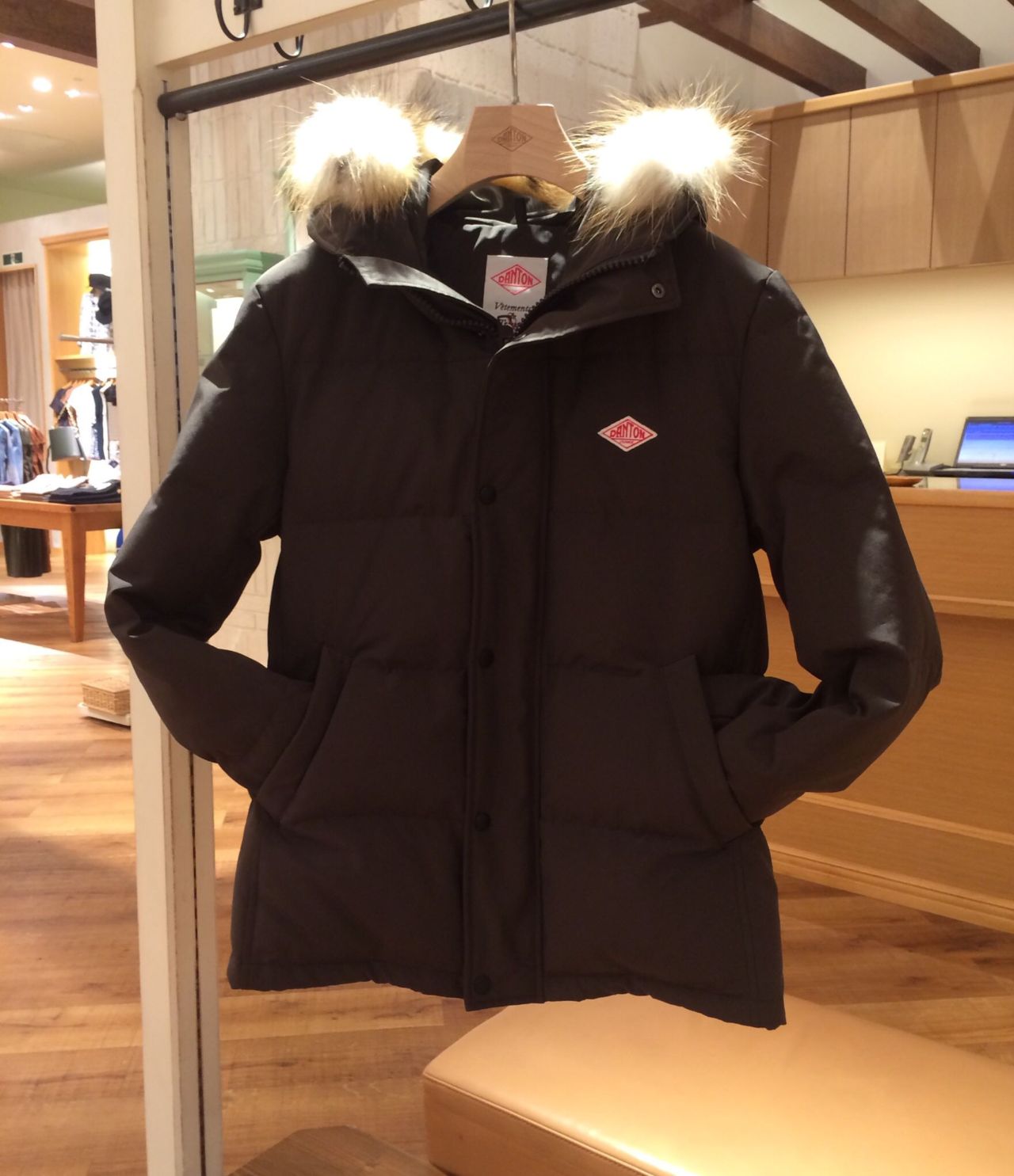 DANTON フード付きダウンジャケット S オリーブ DANTON オリーブ